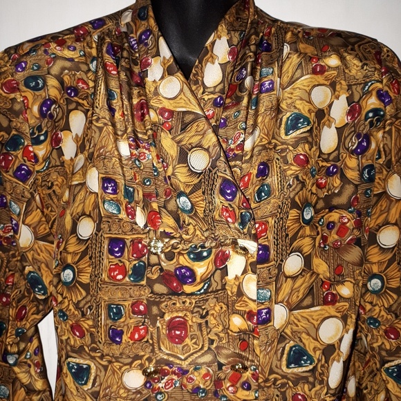 Vintage Town & Country Double Breasted Blouse - Picture 2 of 5